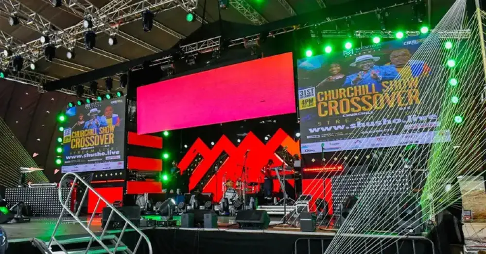 Sound check session before a live event in Nairobi, Kenya