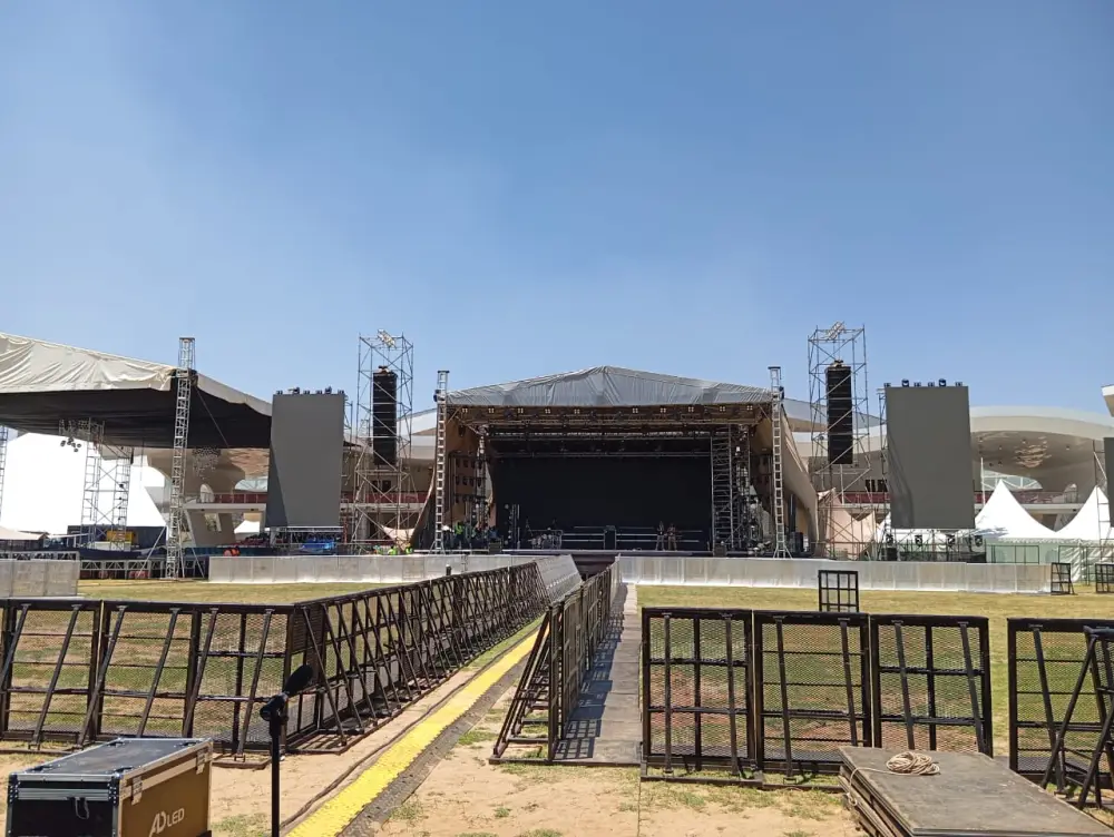 Wedding ceremony audio setup in Nairobi, Kenya